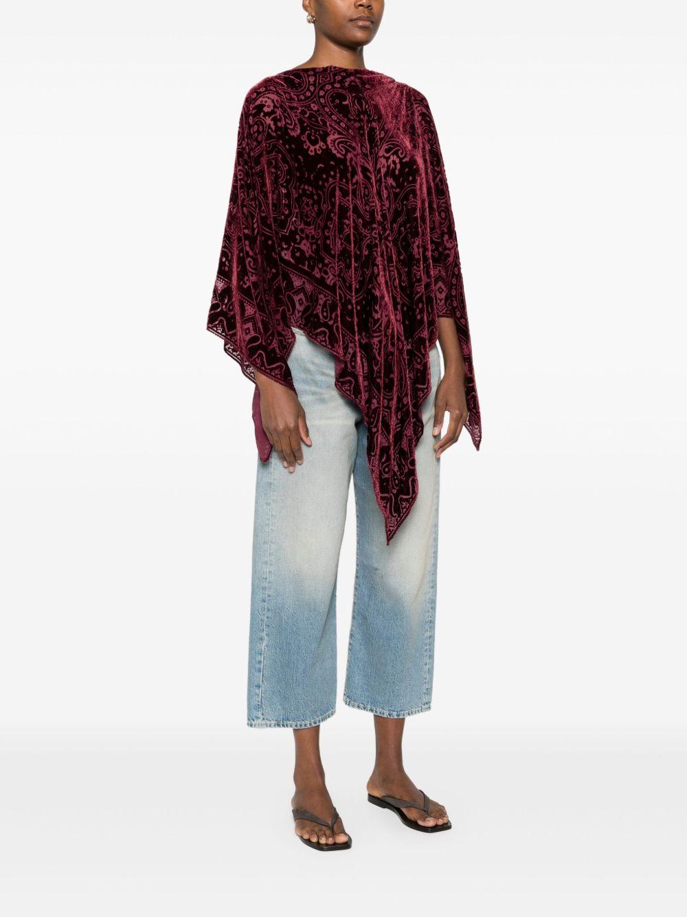 ETRO Poncho con stampa paisley 