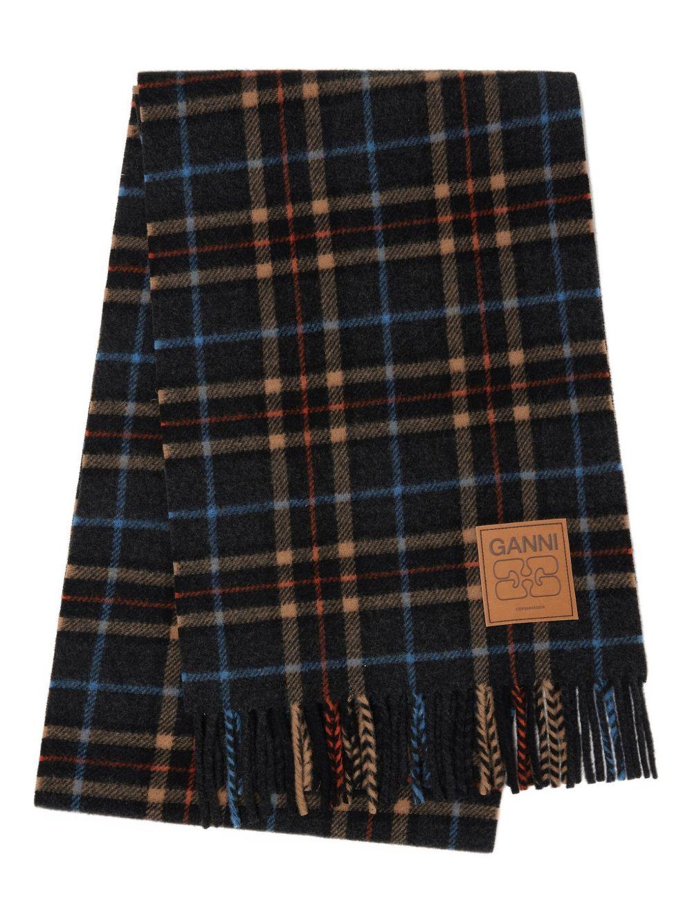 GANNI Sciarpa a quadri 