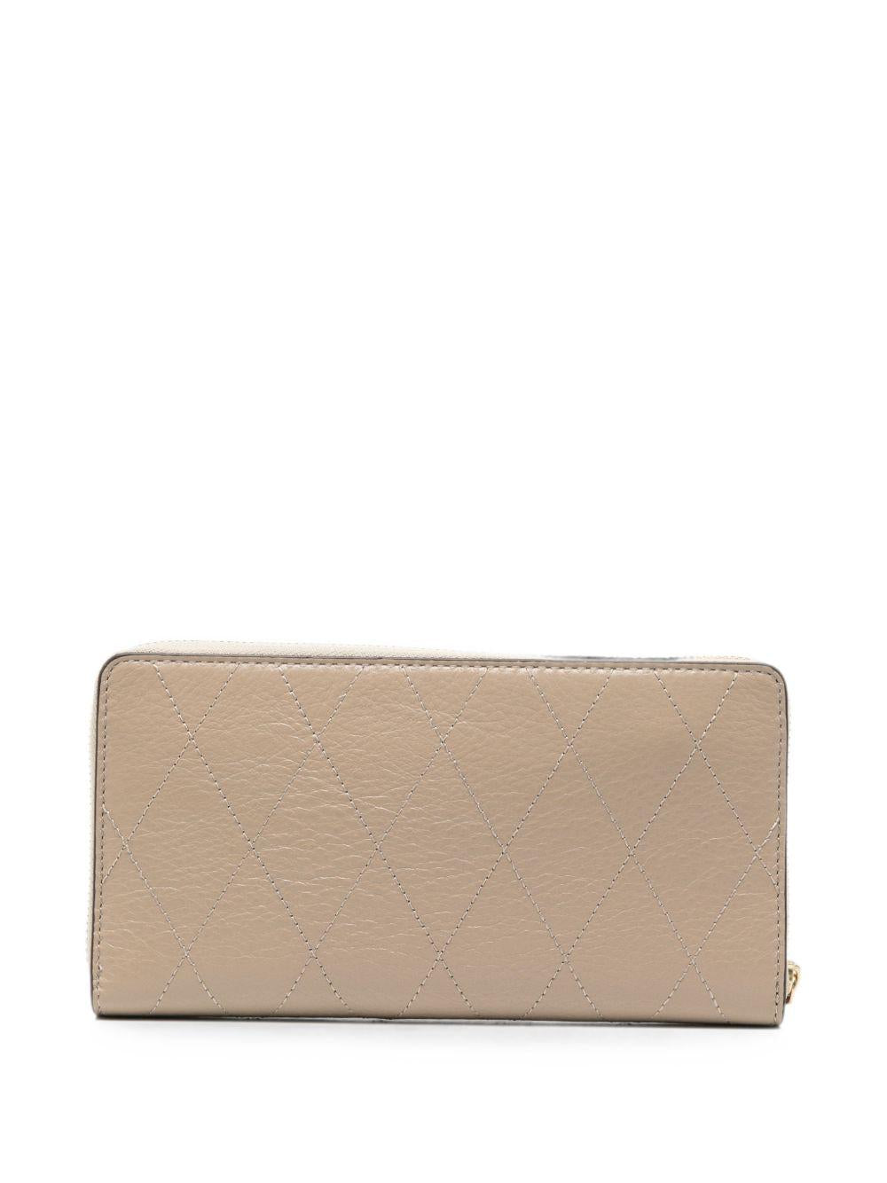 TORY BURCH Portafoglio rettangolare in pelle beige 