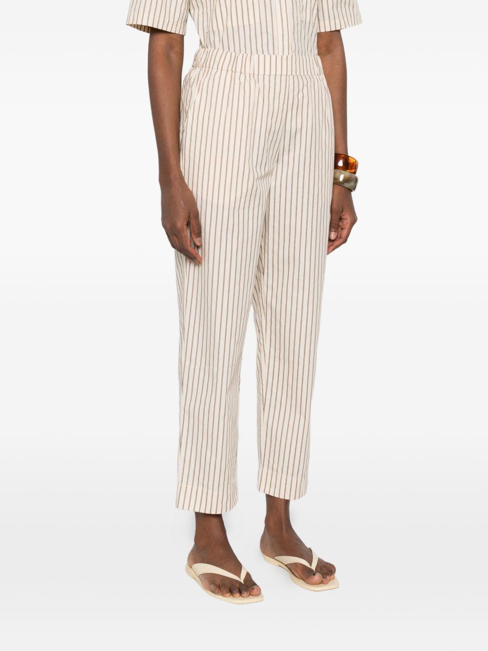 YERSE Pantaloni Maggie in cotone a righe 