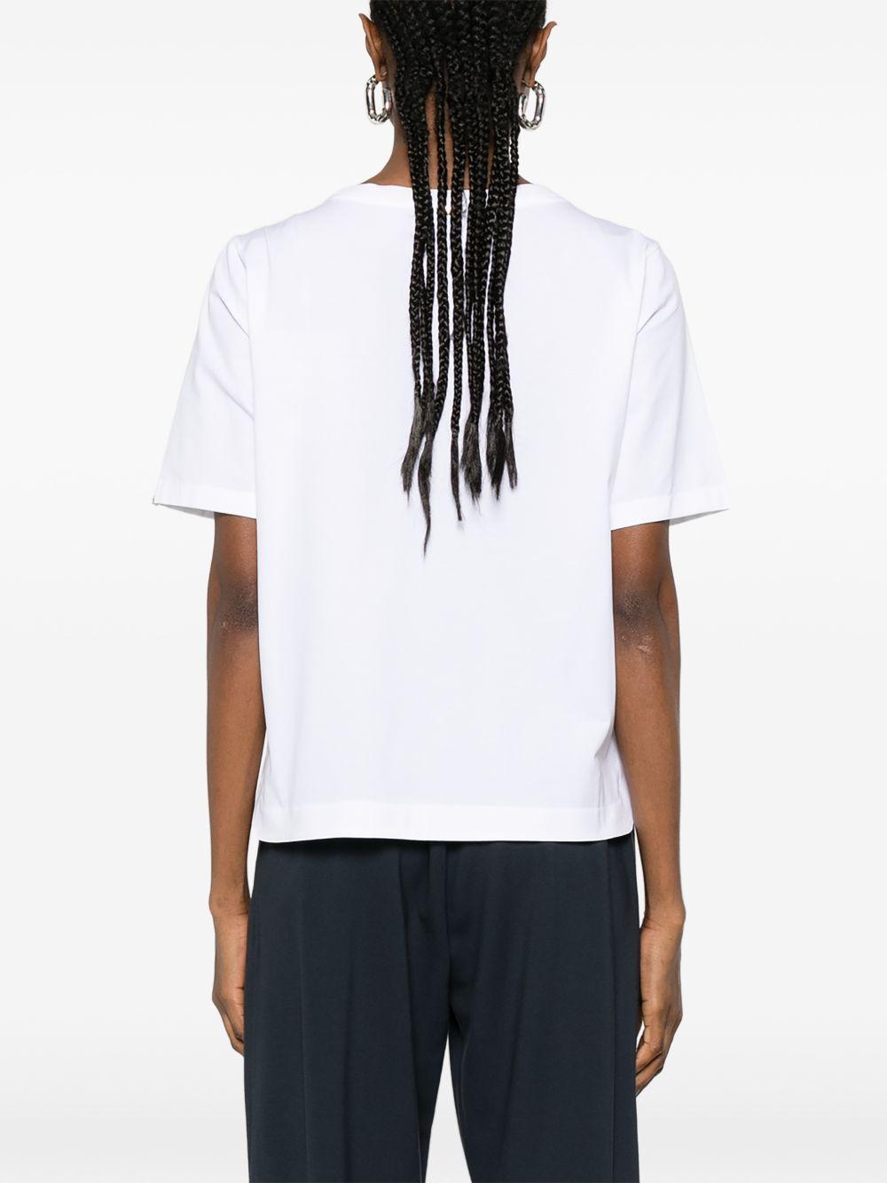 HERNO T-shirt bianca a mezza manica 