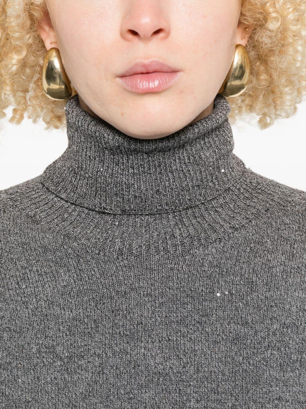 LIUJO Abito corto grigio in maglia 