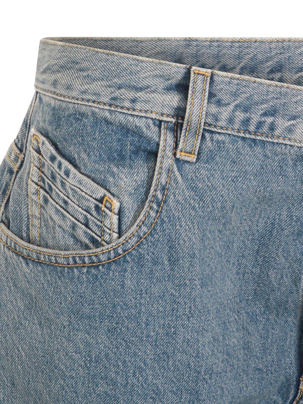 THE ATTICO Jeans in cotone azzurro 