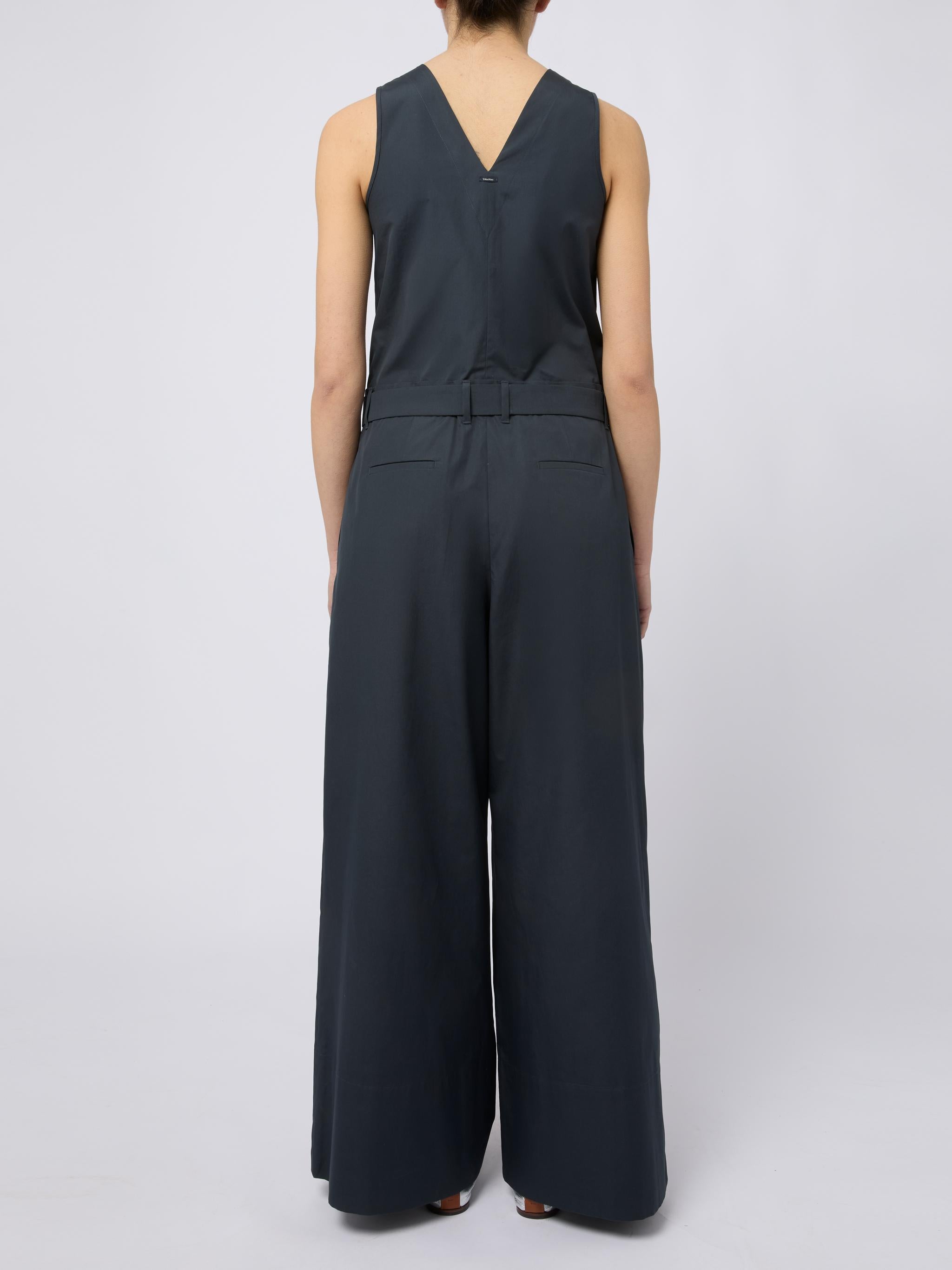 S MAX MARA Tuta lunga Centro con nastro in vita blu 