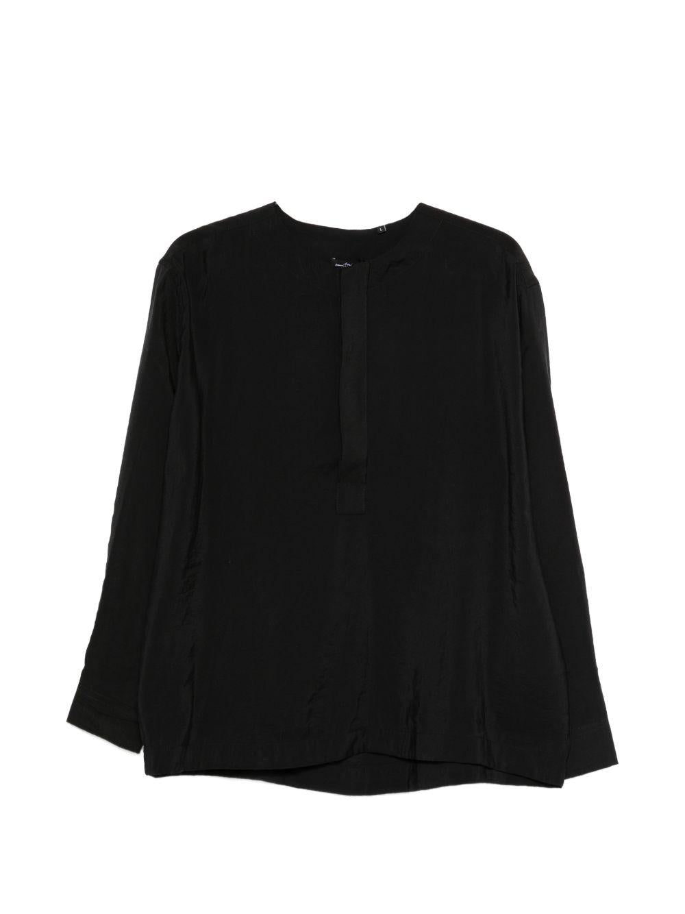 DANIELE ALESSANDRINI Polo nera a maniche lunghe 