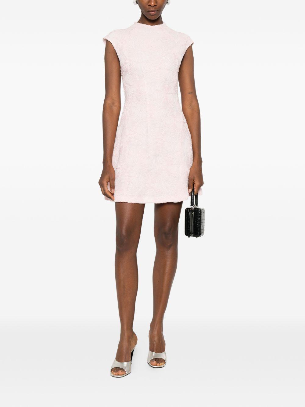 ROTATE Abito corto con ricami floreali rosa 