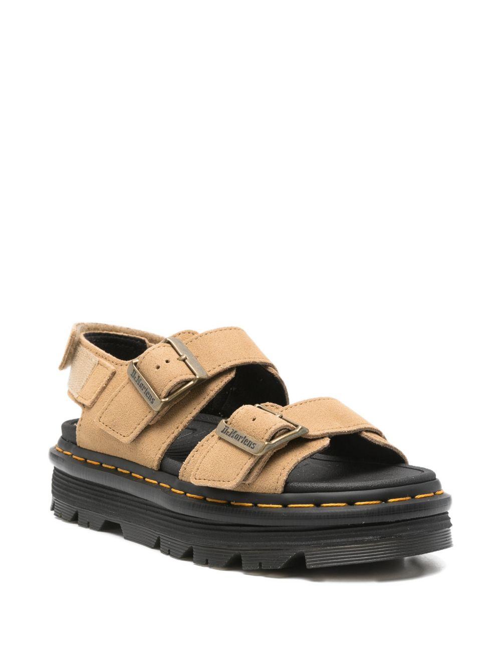 DR MARTENS Sandali bassi beige Zebzag con fibbie 