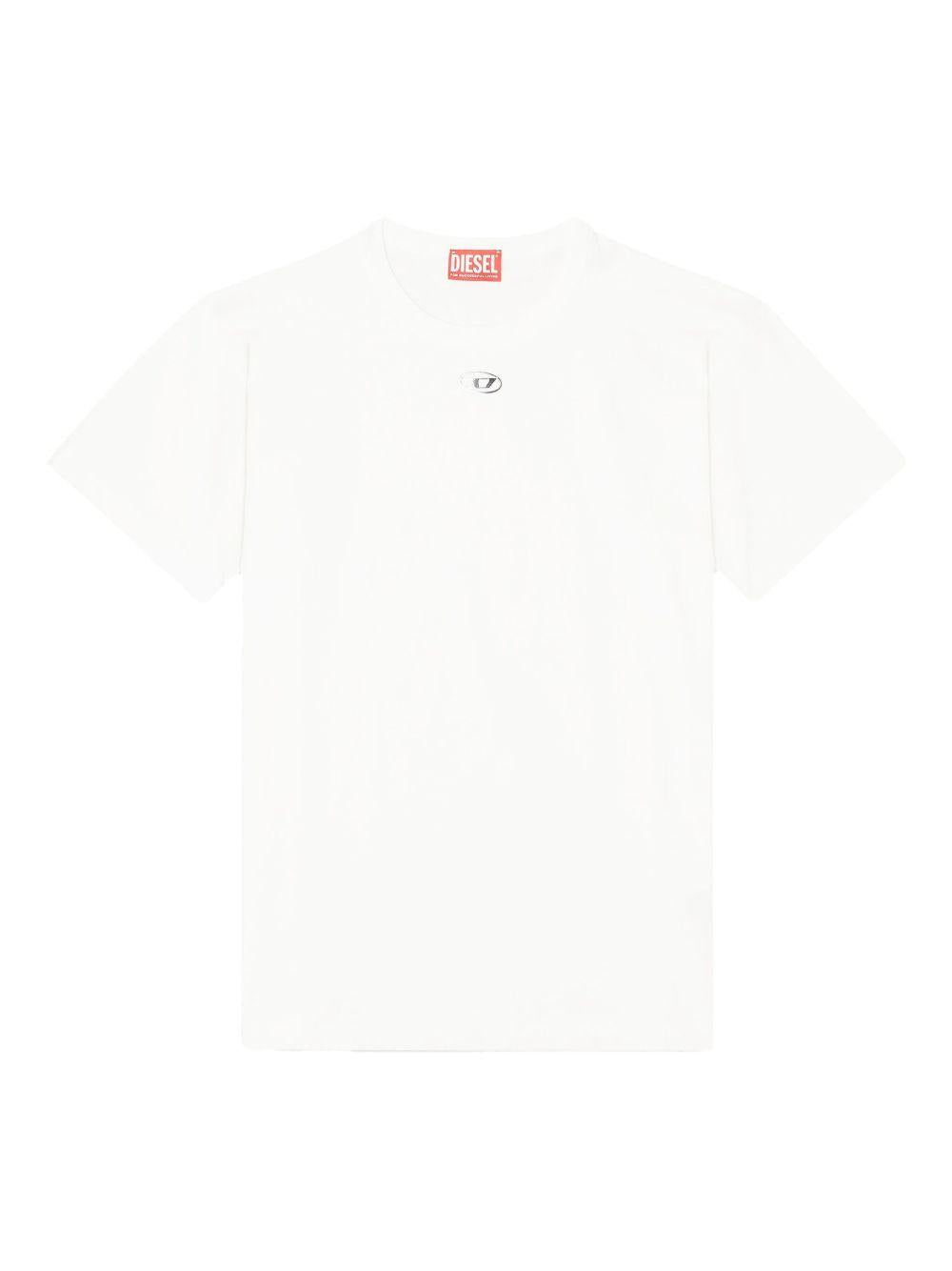 DIESEL T-shirt bianca a maniche corte 