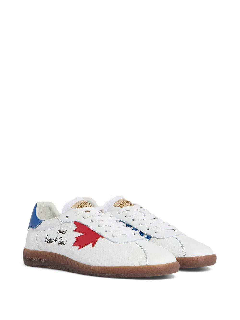 DSQUARED2 Sneakers Maple Leaf Rebels bianche 