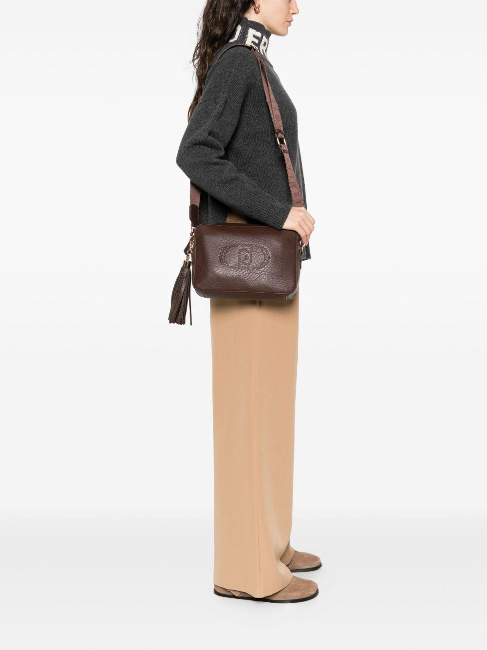 LIUJO Borsa tracolla marrone con logo 