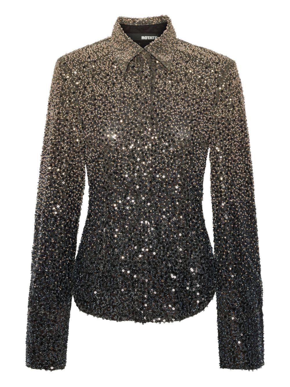 ROTATE Camicia con paillettes degradé 