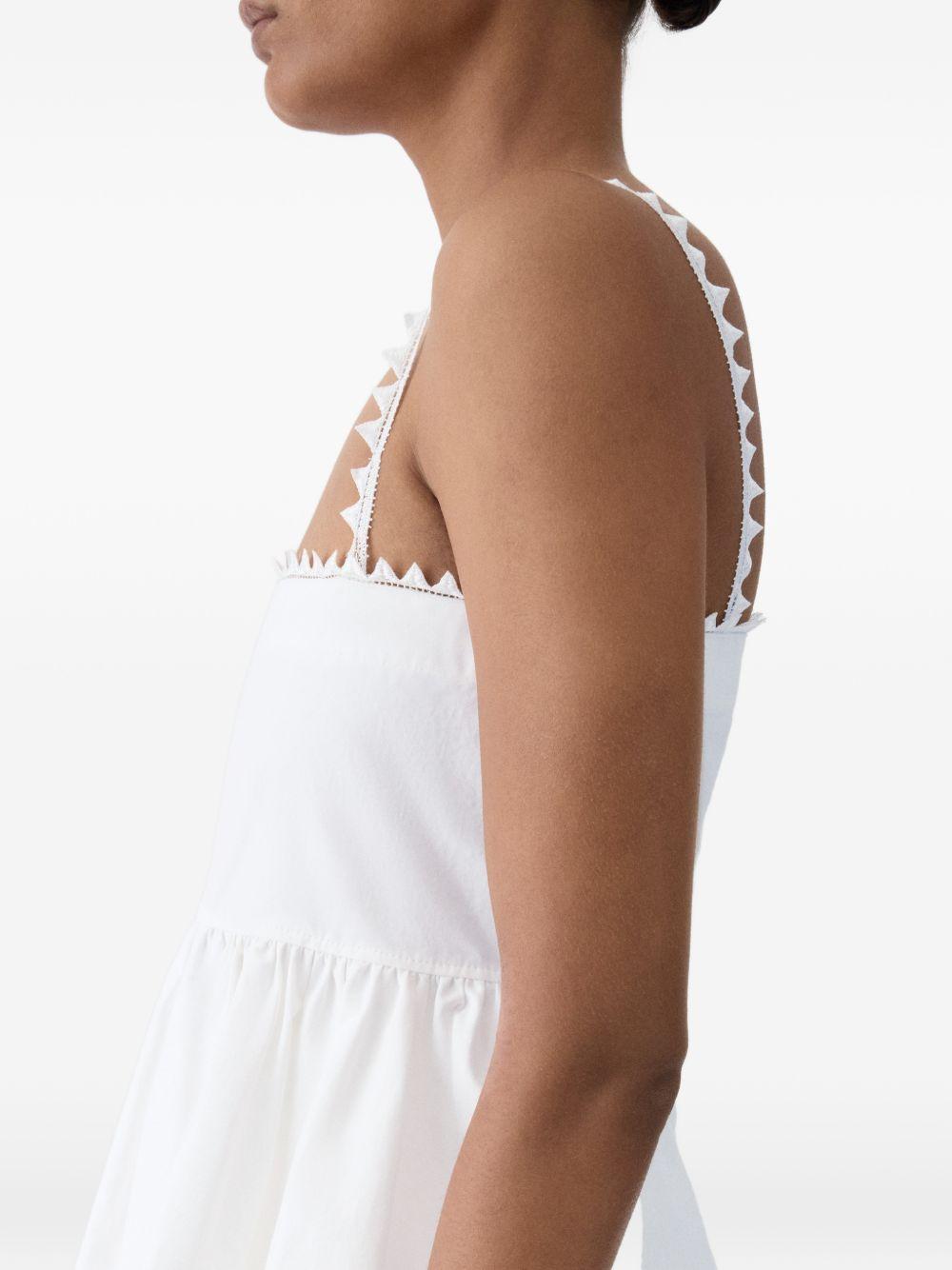JACQUEMUS Top 'Le Haut Traversin' bianco svasato 