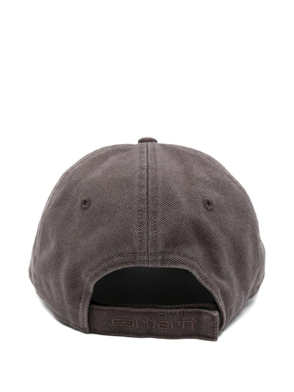 CARHARTT WIP Cappello baseball in cotone grigio con logo 
