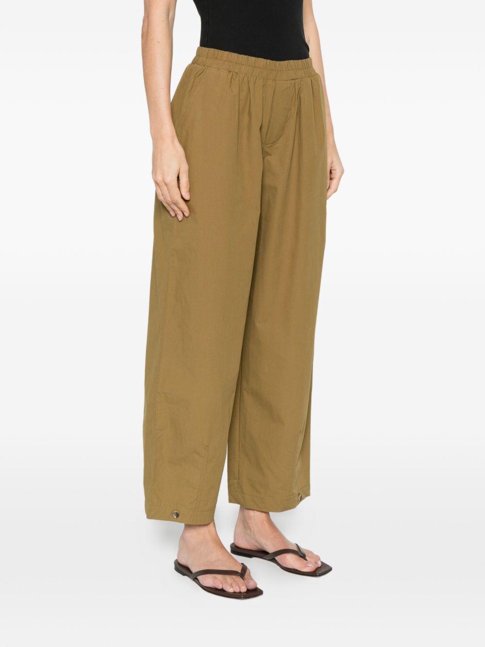 YERSE Pantaloni Carli morbidi in cotone marrone 