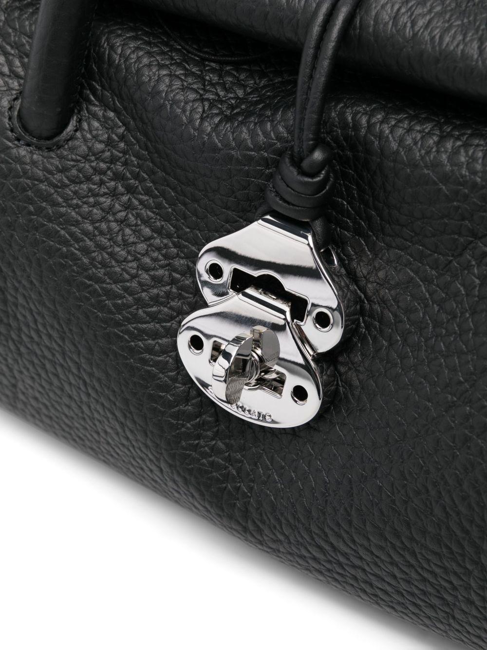 ZANELLATO Borsa Dotta Centauro Small in pelle martellata nera 