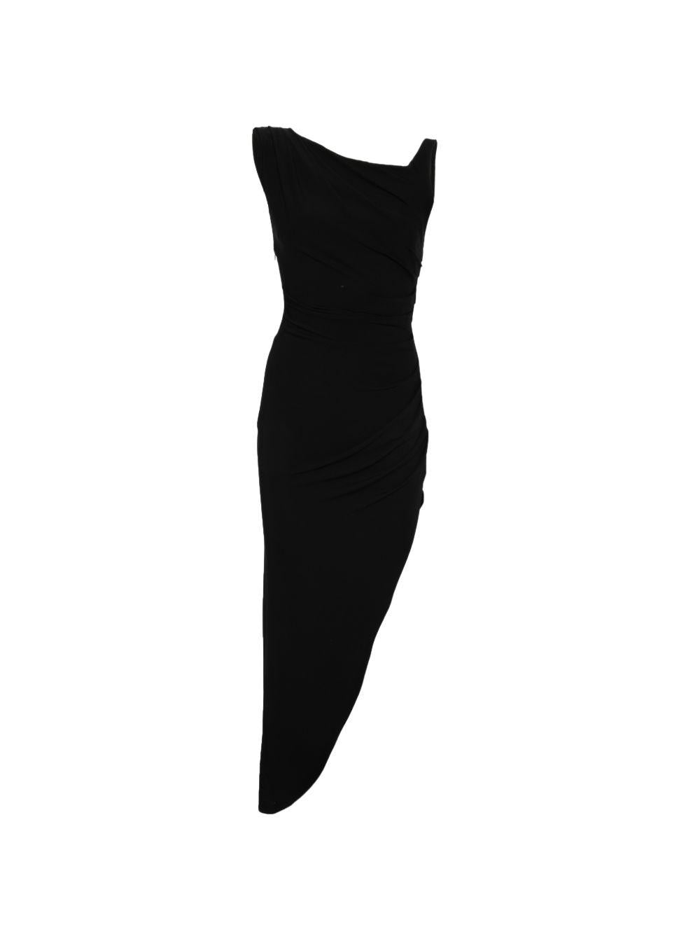 ELISABETTA FRANCHI Abito midi asimmetrico con drappeggio 
