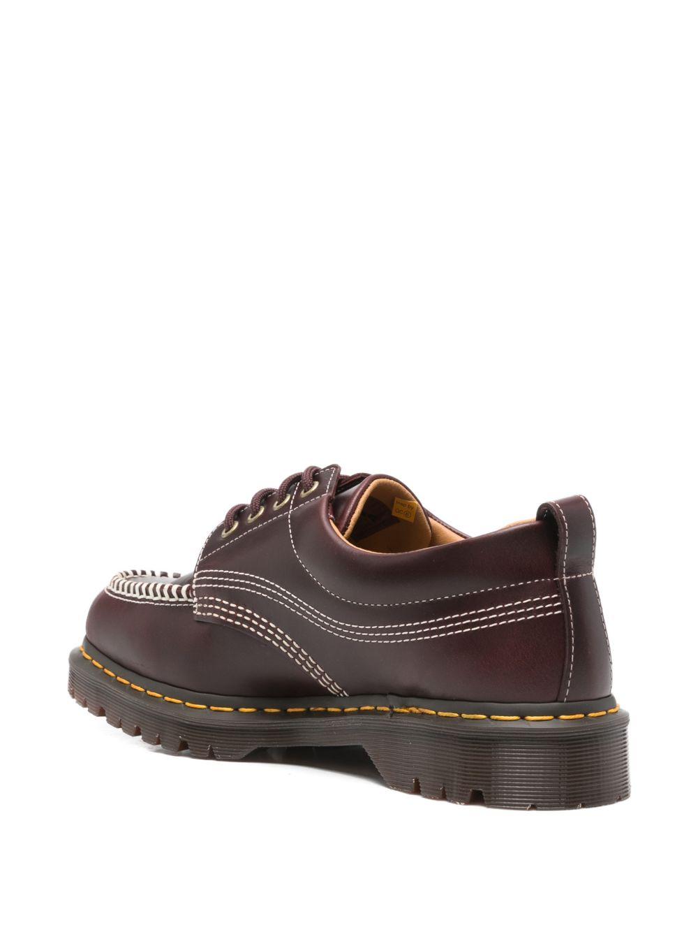 DR MARTENS Scarpe Lowell Moc in pelle bordò 