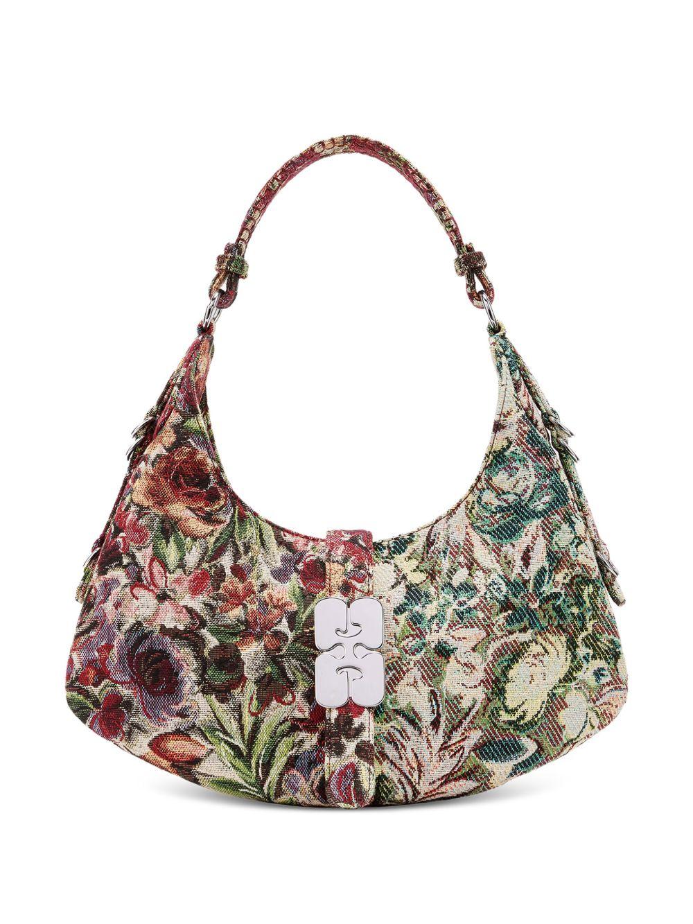 GANNI Borsa a spalla Kat small floreale jacquard<BR/><BR/> 