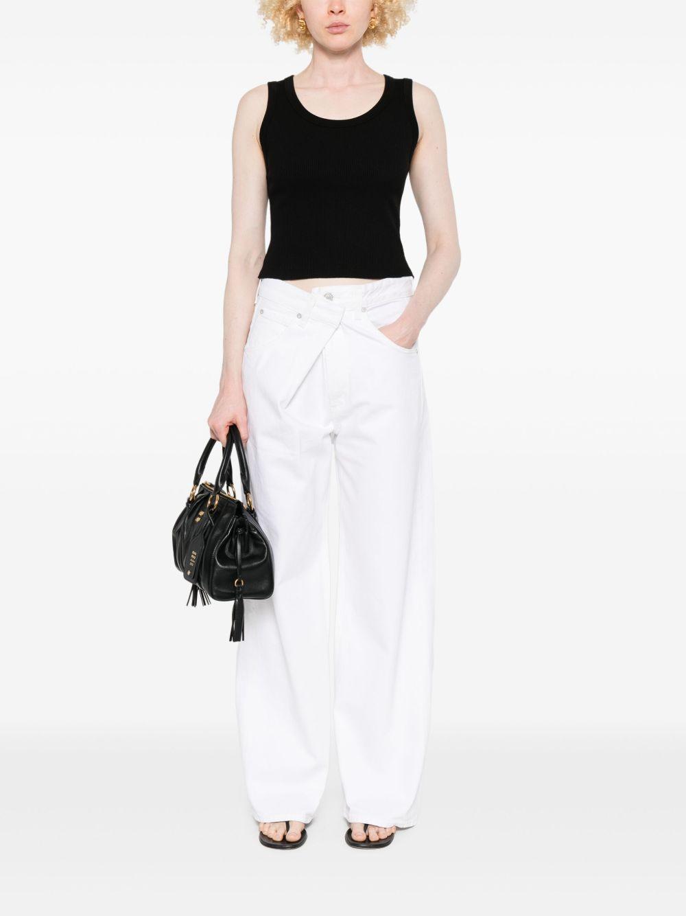 AGOLDE Vana Fold jeans in demin di cotone bianco 