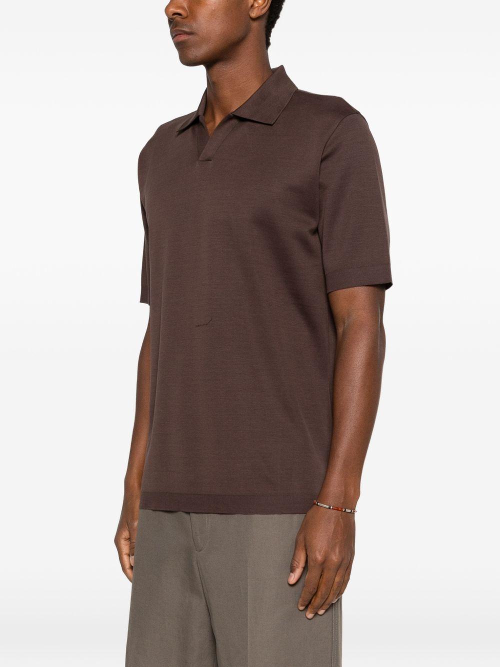 HERNO Polo in cotone marrone 