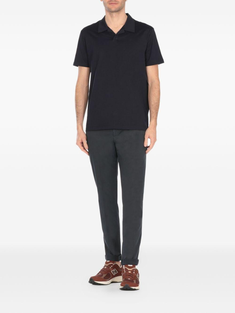 DONDUP Polo regular fit blu con logo D ricamato 