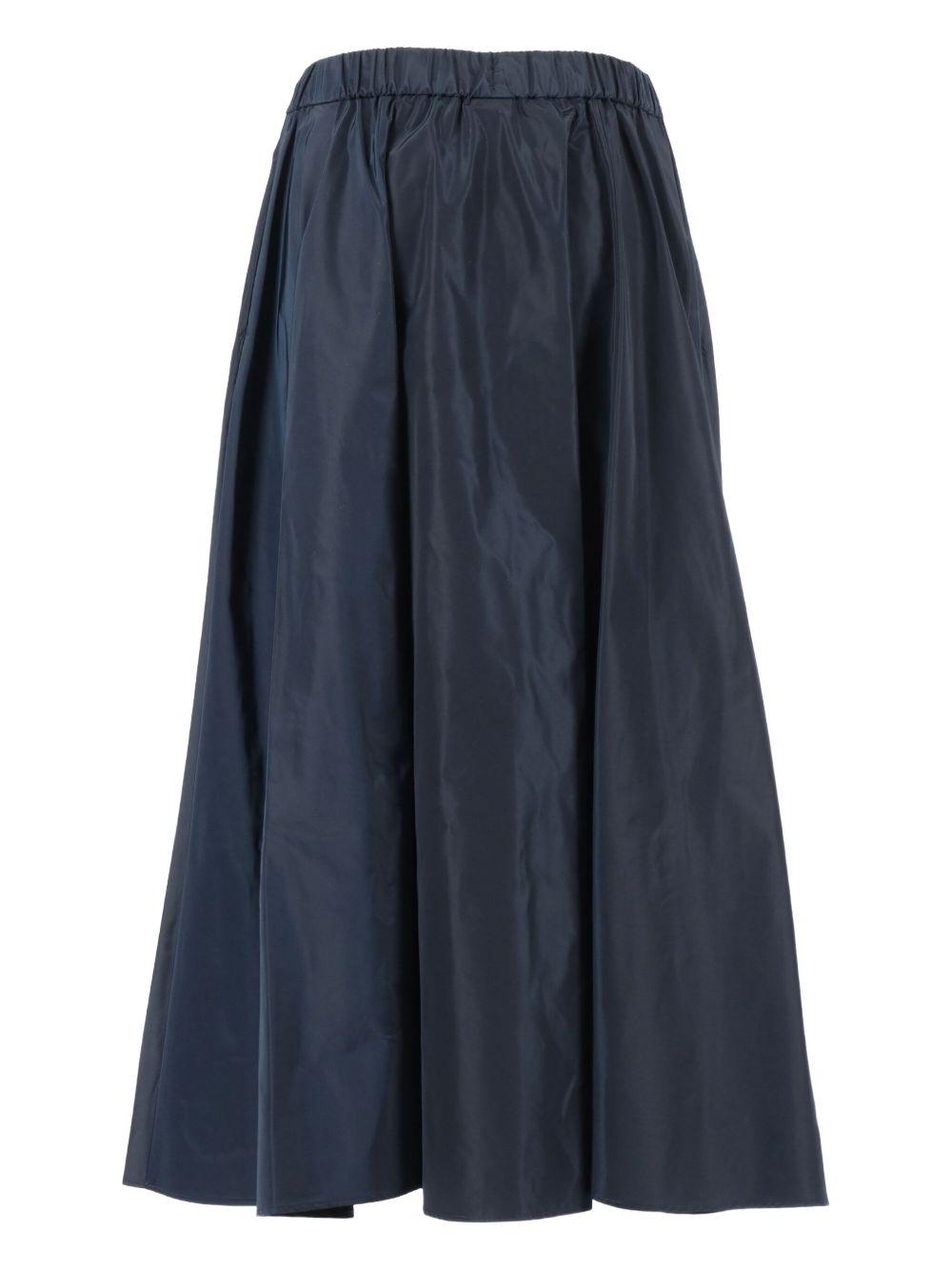 ASPESI Gonna midi blu navy con elastico in vita 