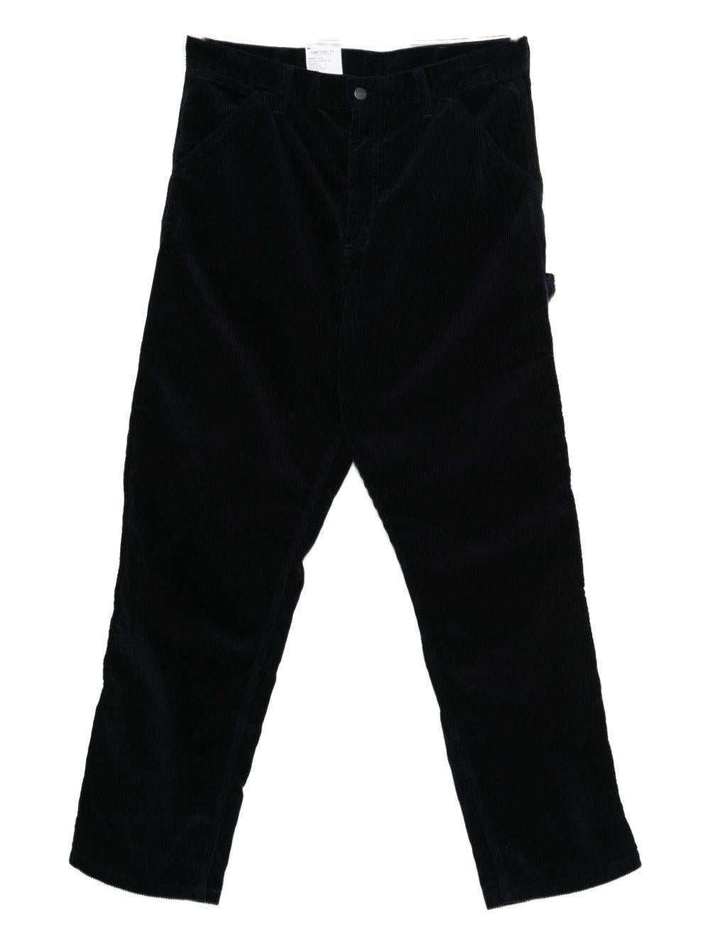 CARHARTT WIP Pantaloni 'Single Knee' a coste in velluto nero 