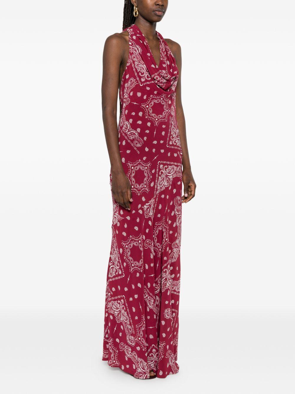 VENUJA Maxi abito Sierra con stampa bandana 