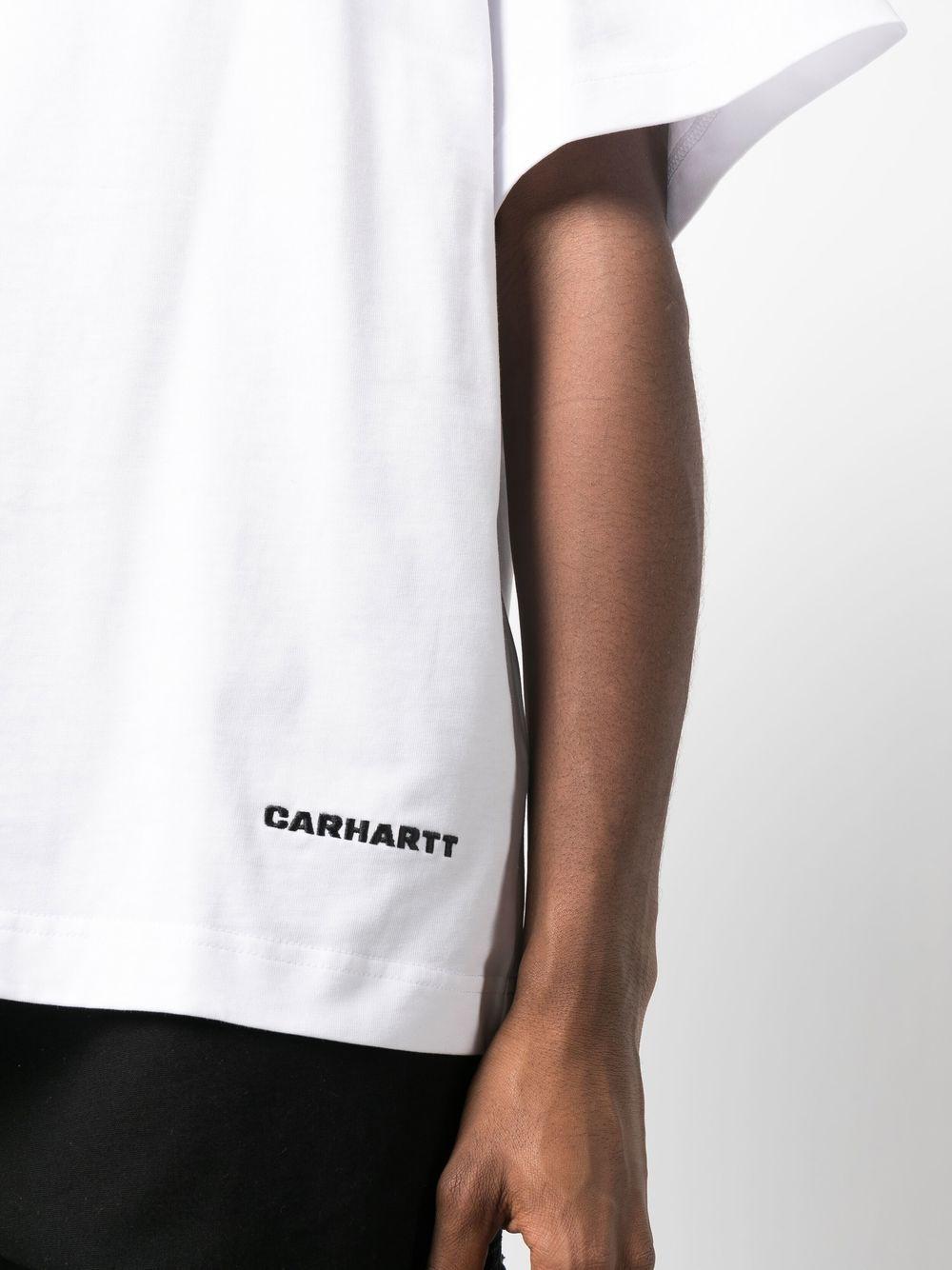 CARHARTT WIP T-shirt in cotone bianco con logo 