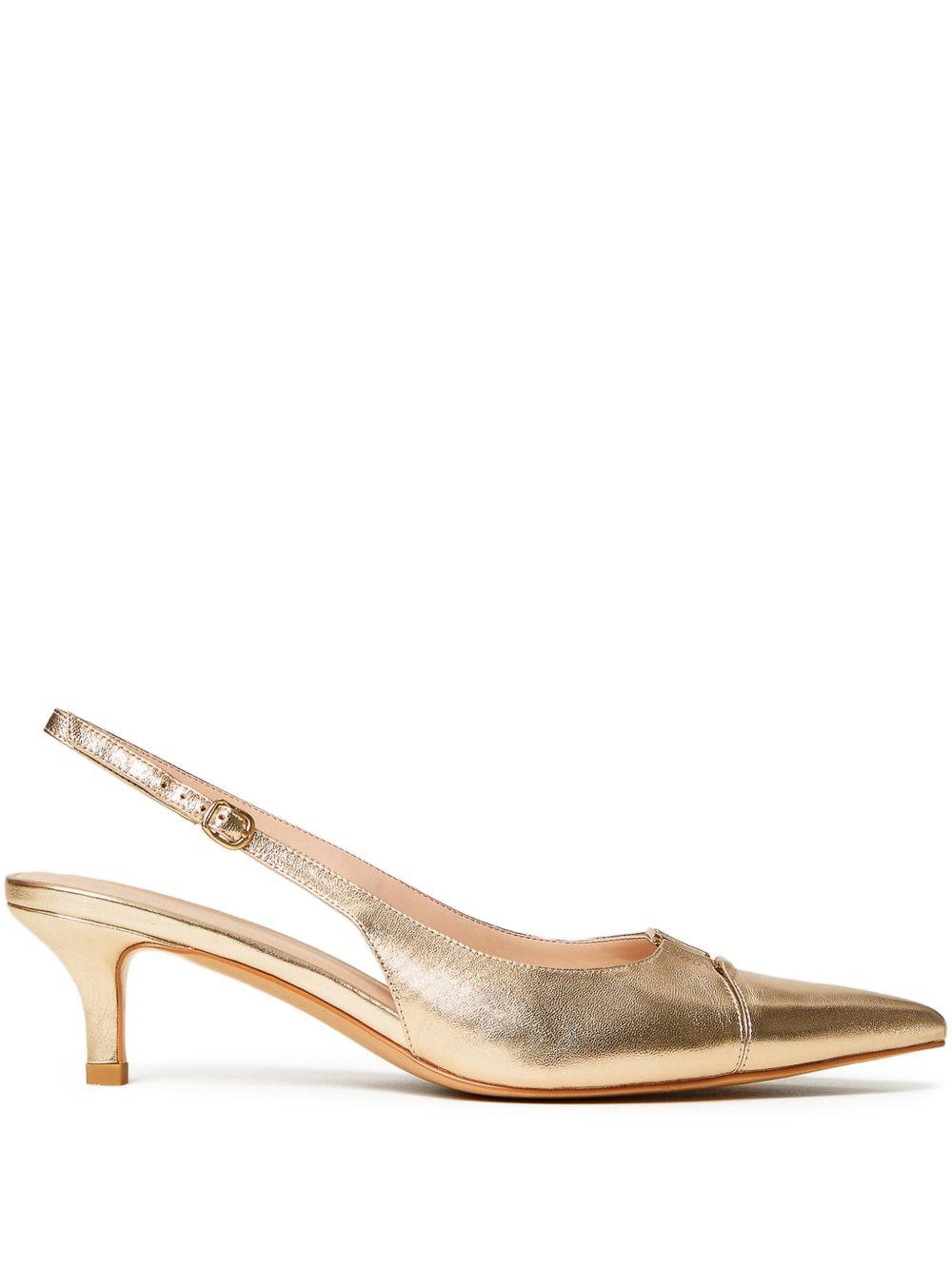 TWINSET Scarpe slingback a punta color champagne 
