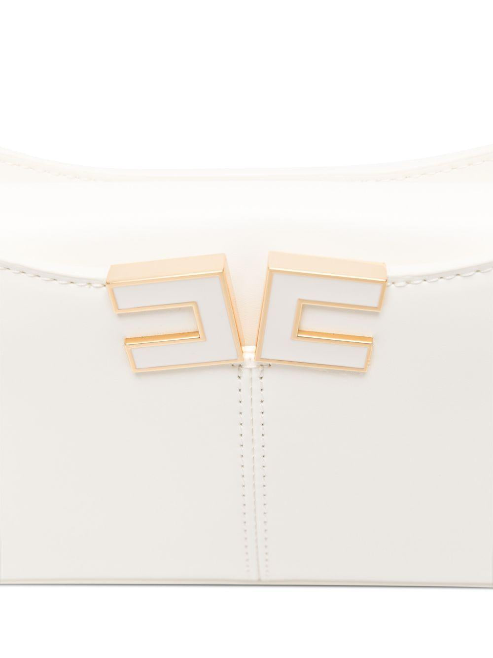 ELISABETTA FRANCHI Borsa a spalla bianca in pelle sintetica 