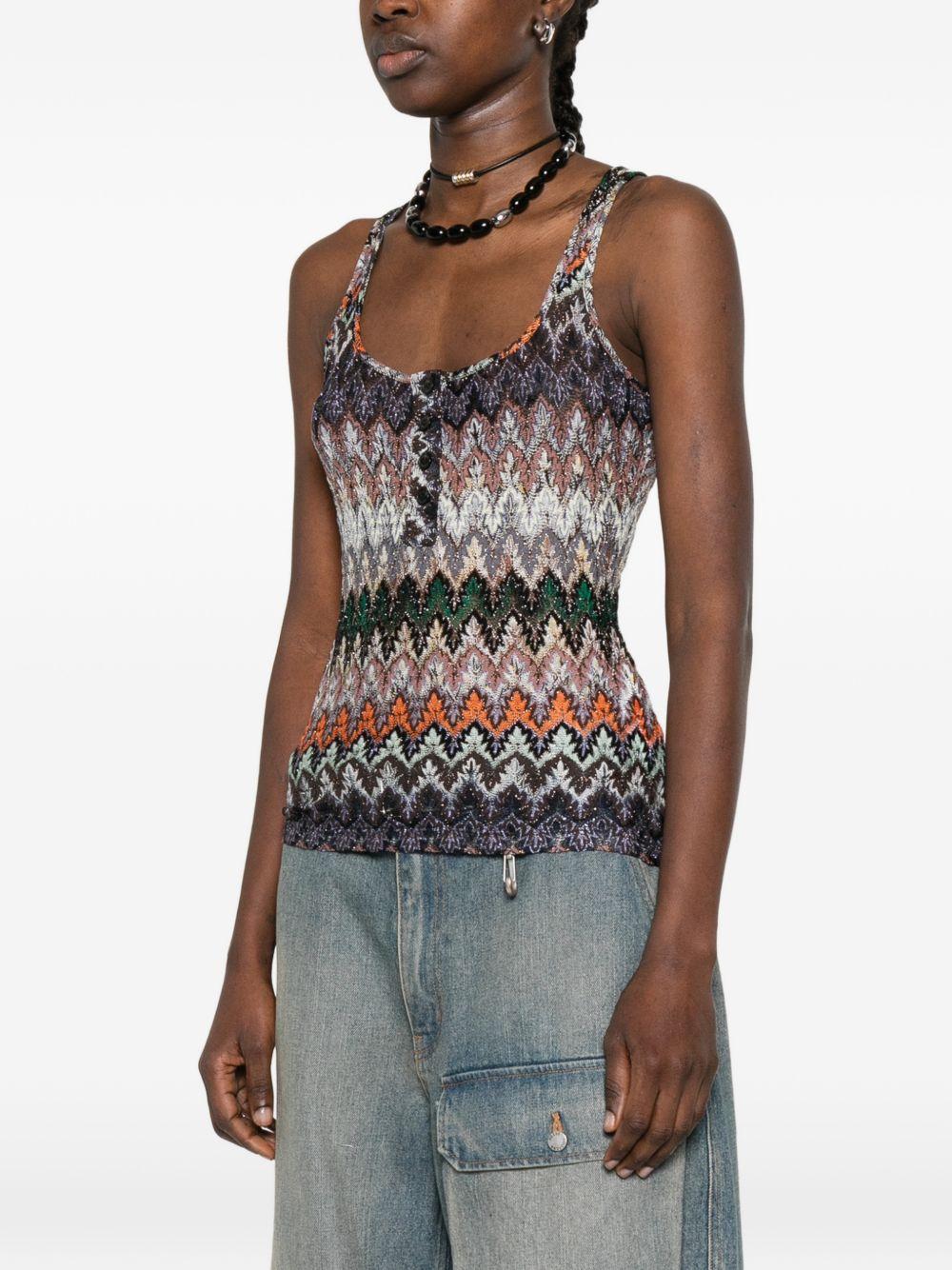 MISSONI Top multicolore senza maniche 