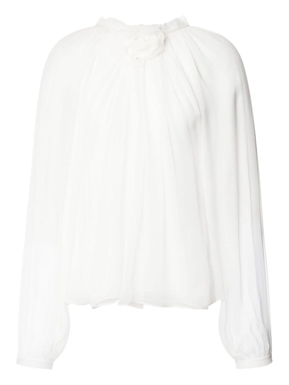 ALBERTA FERRETTI Blusa in seta bianca 