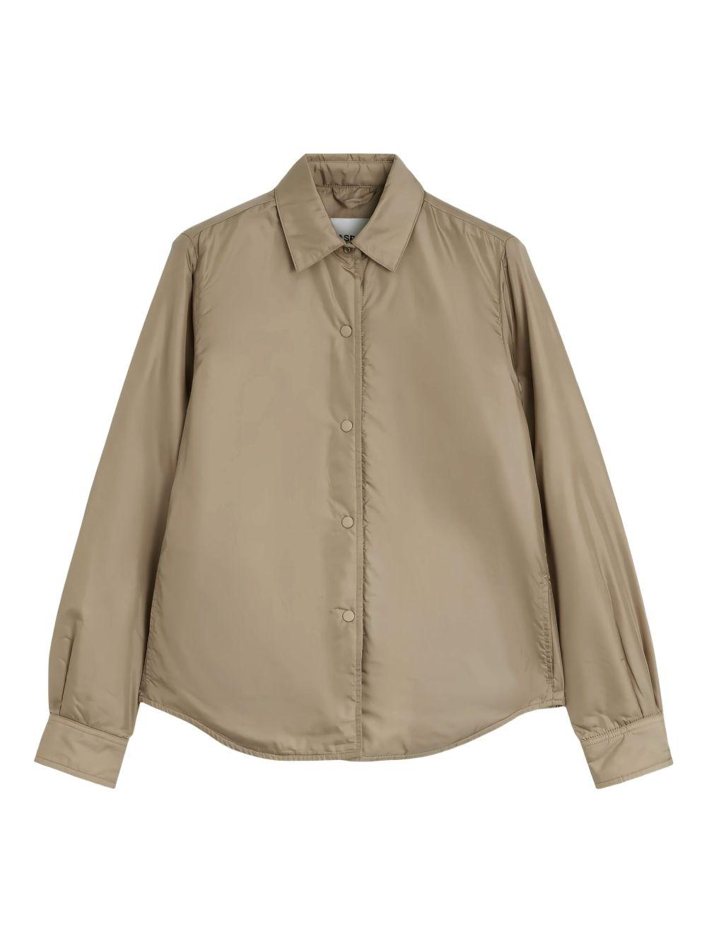 ASPESI Camicia imbottita beige con bottoni 