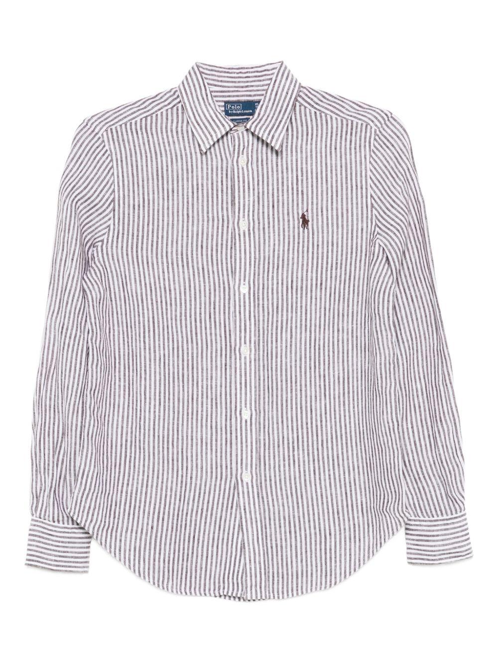 POLO RALPH LAUREN Camicia in lino a righe 