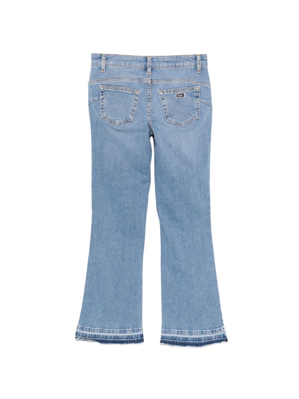 LIUJO Jeans blu con dettagli sull'orlo 