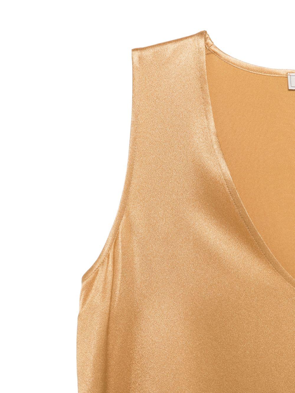 ANTONELLI Top Angelica arancione con scollo a V 