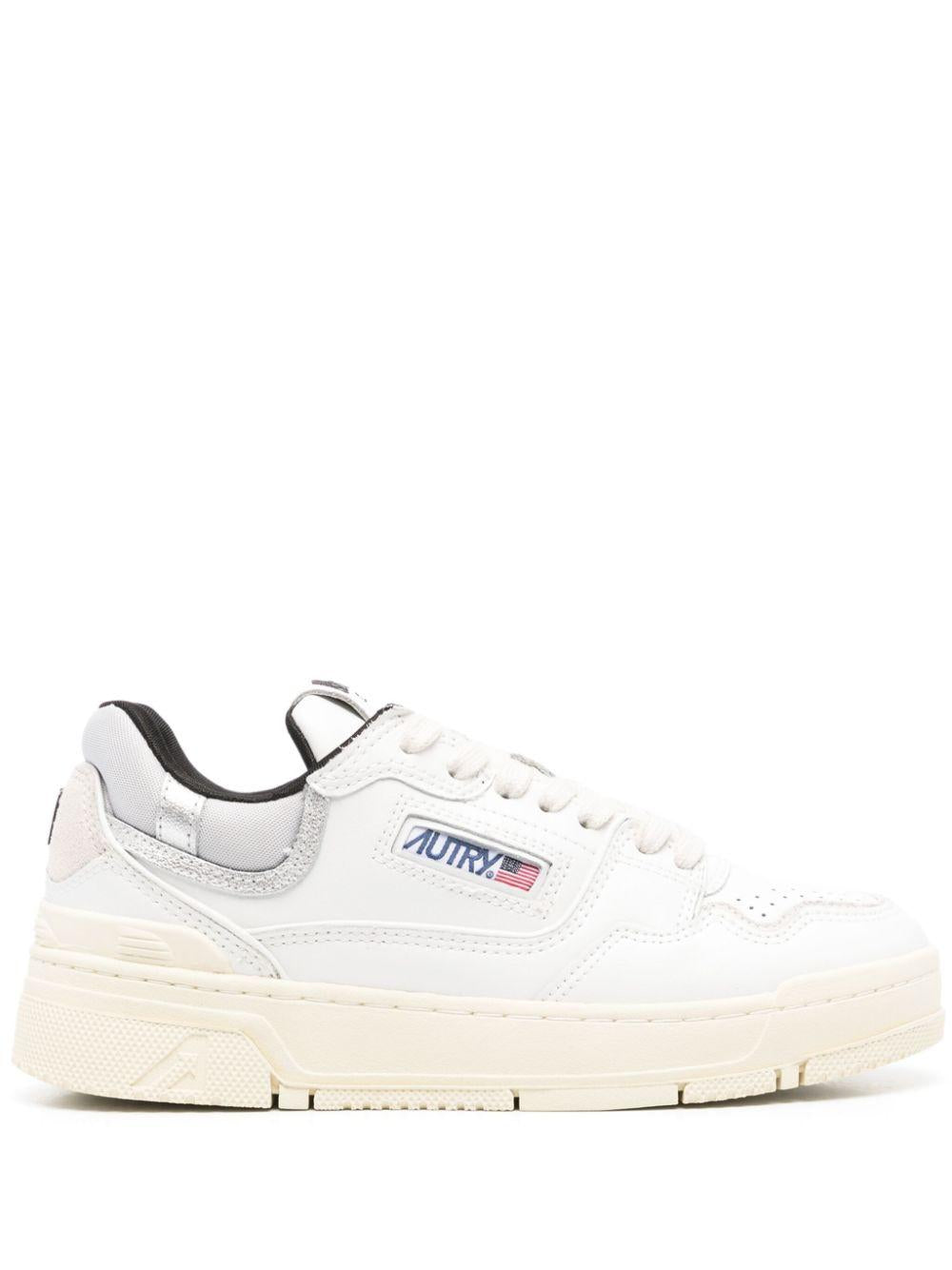 CLC sneakers in white and silver leather