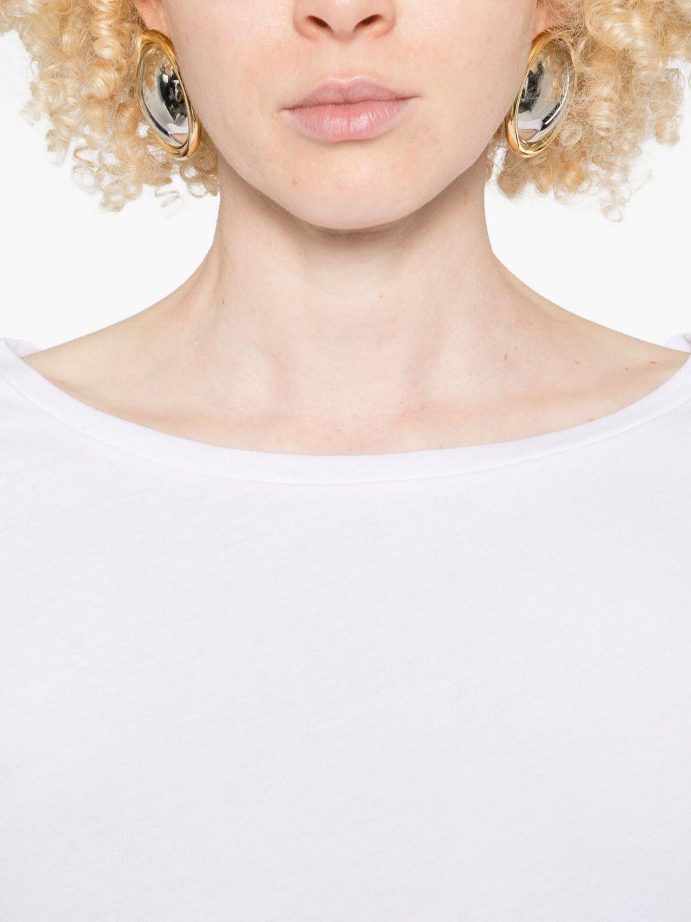 MAJESTIC FILATURES Maglia girocollo in cotone bianco 