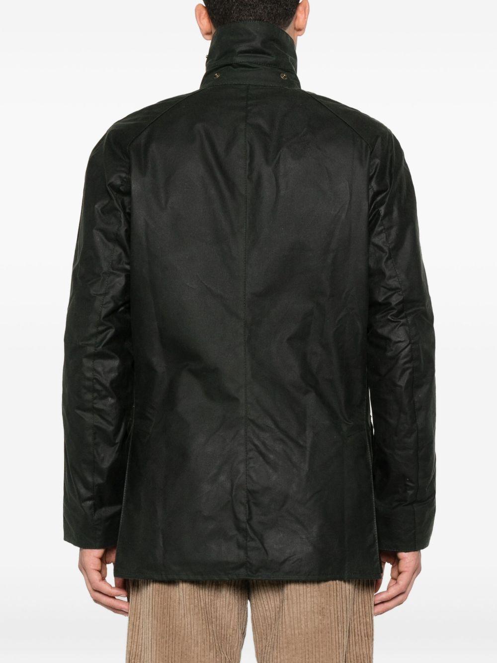 BARBOUR Giacca 'Ashby' in cotone cerato verde 