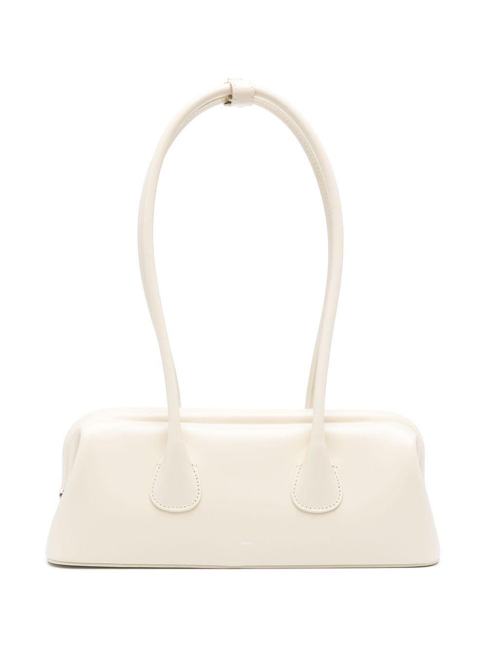 OSOI Borsa a spalla Boat Wide Mini in pelle crema 