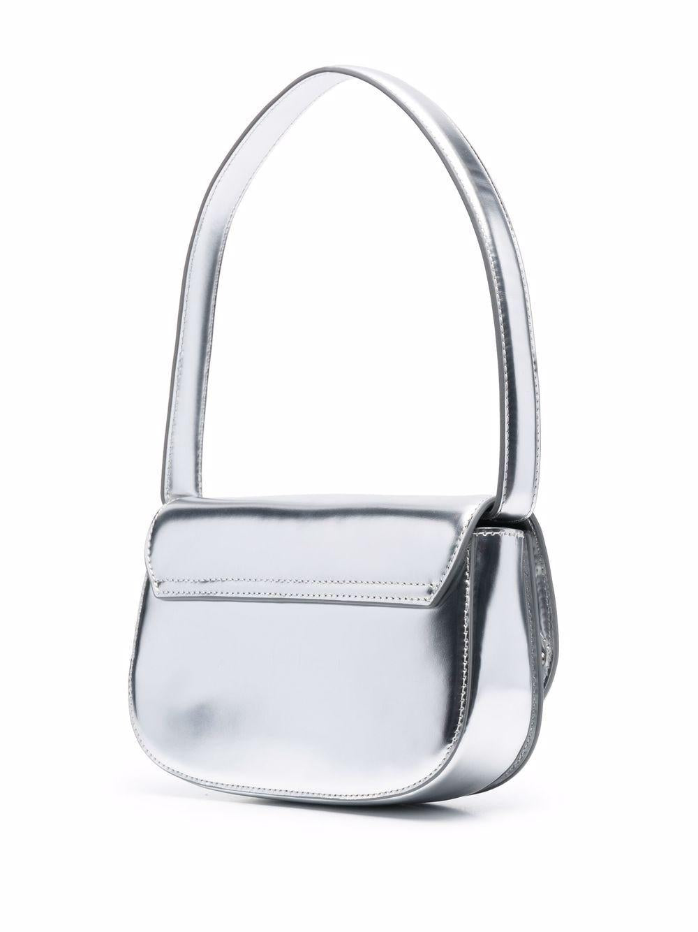 DIESEL Borsa '1DR' in nappa argento 