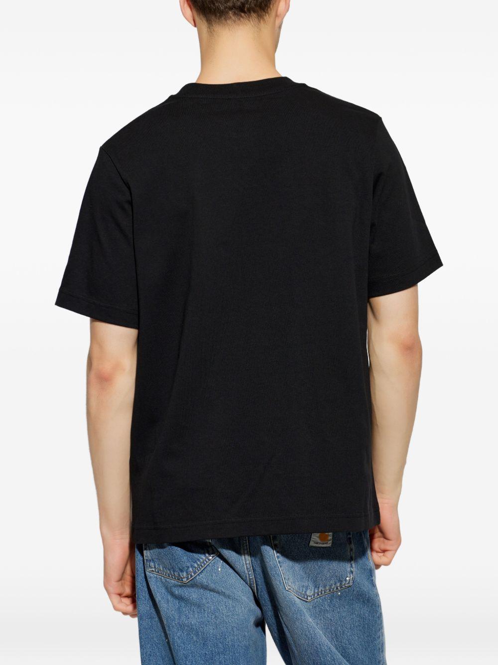 CASABLANCA T-shirt Black Tennis Club Icon Pyramid in cotone nero 