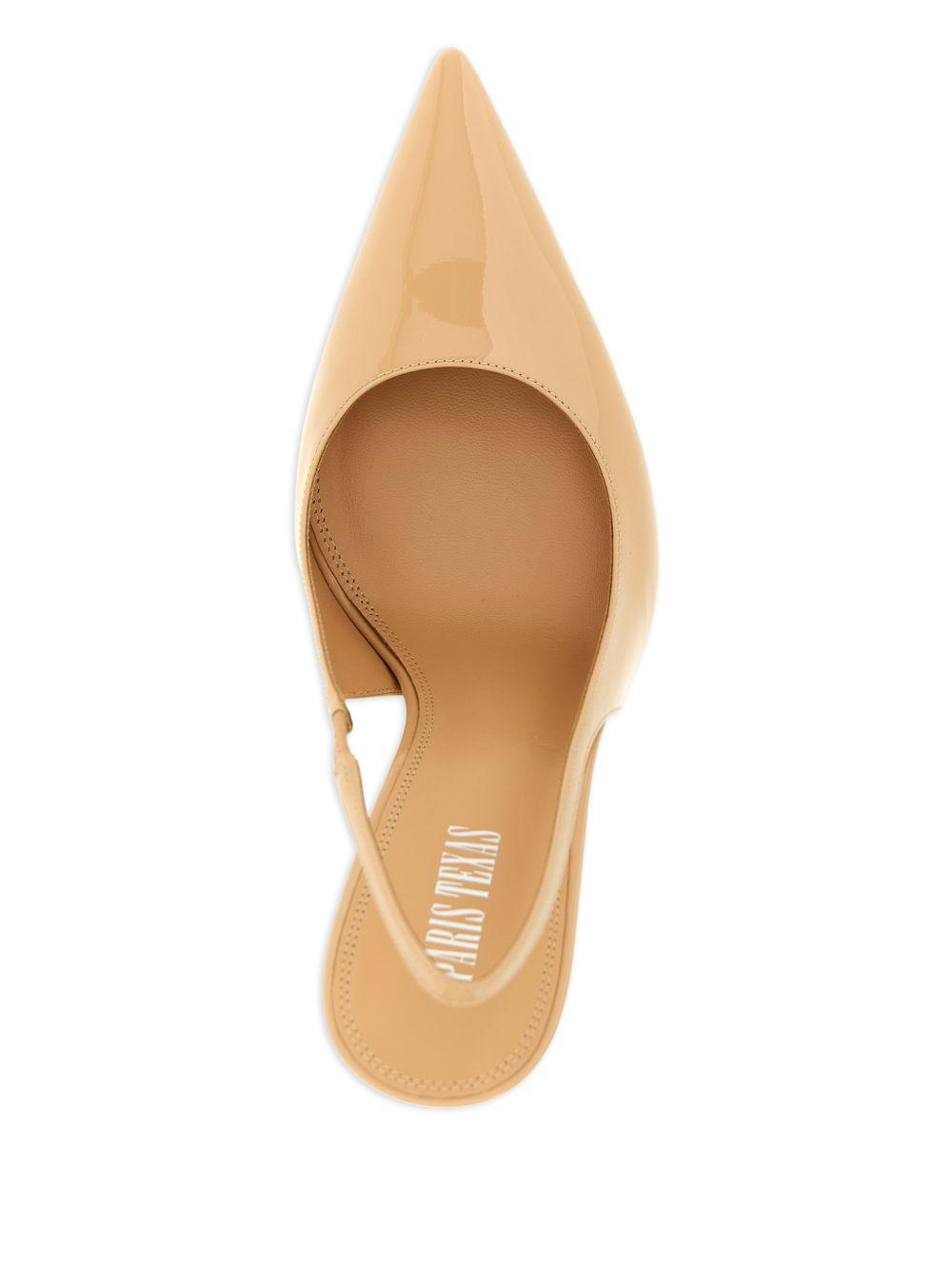 PARIS TEXAS Slingback Honey in pelle lucida color miele 