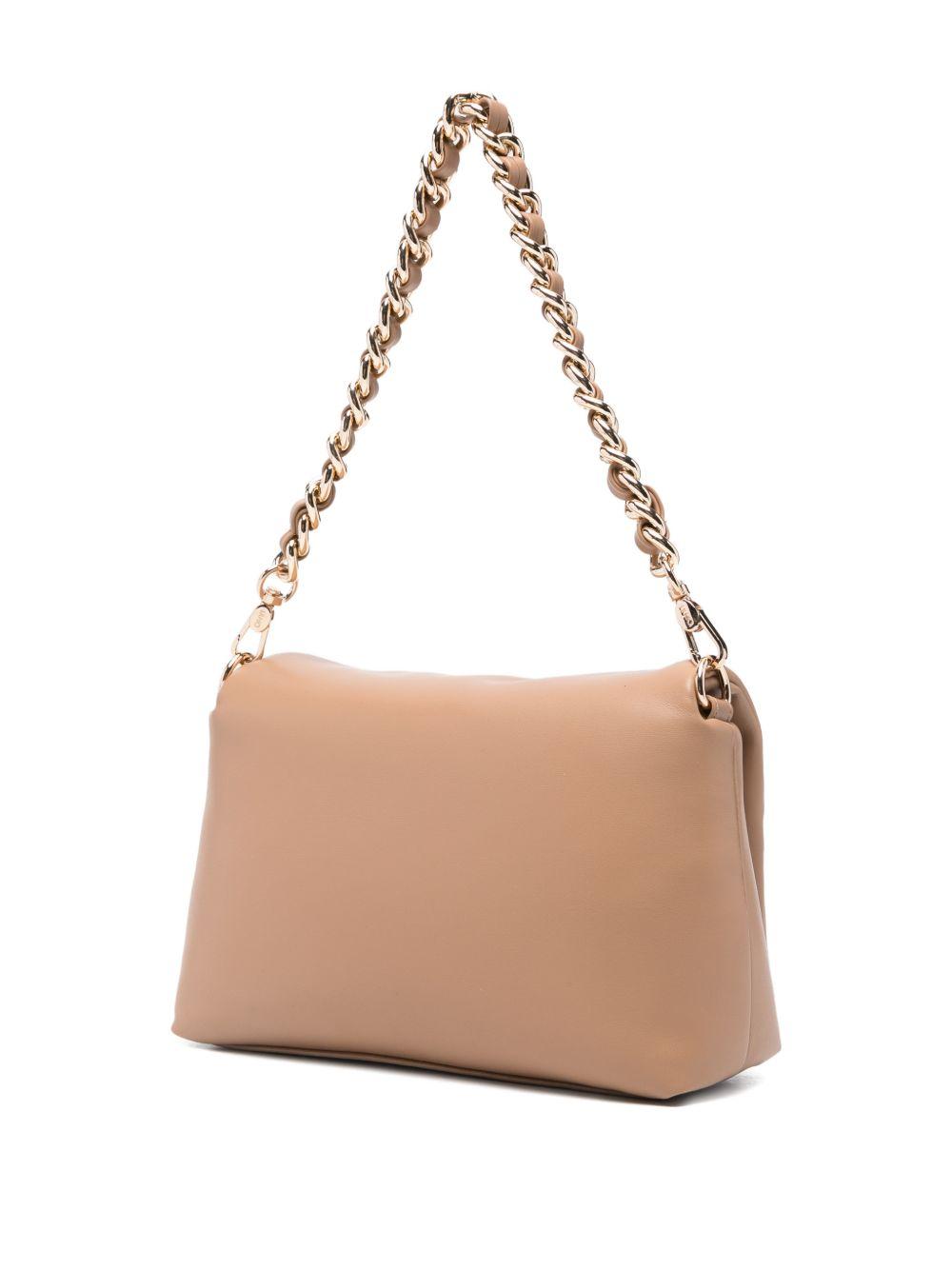 LIUJO Borsa a tracolla cammello con logo 