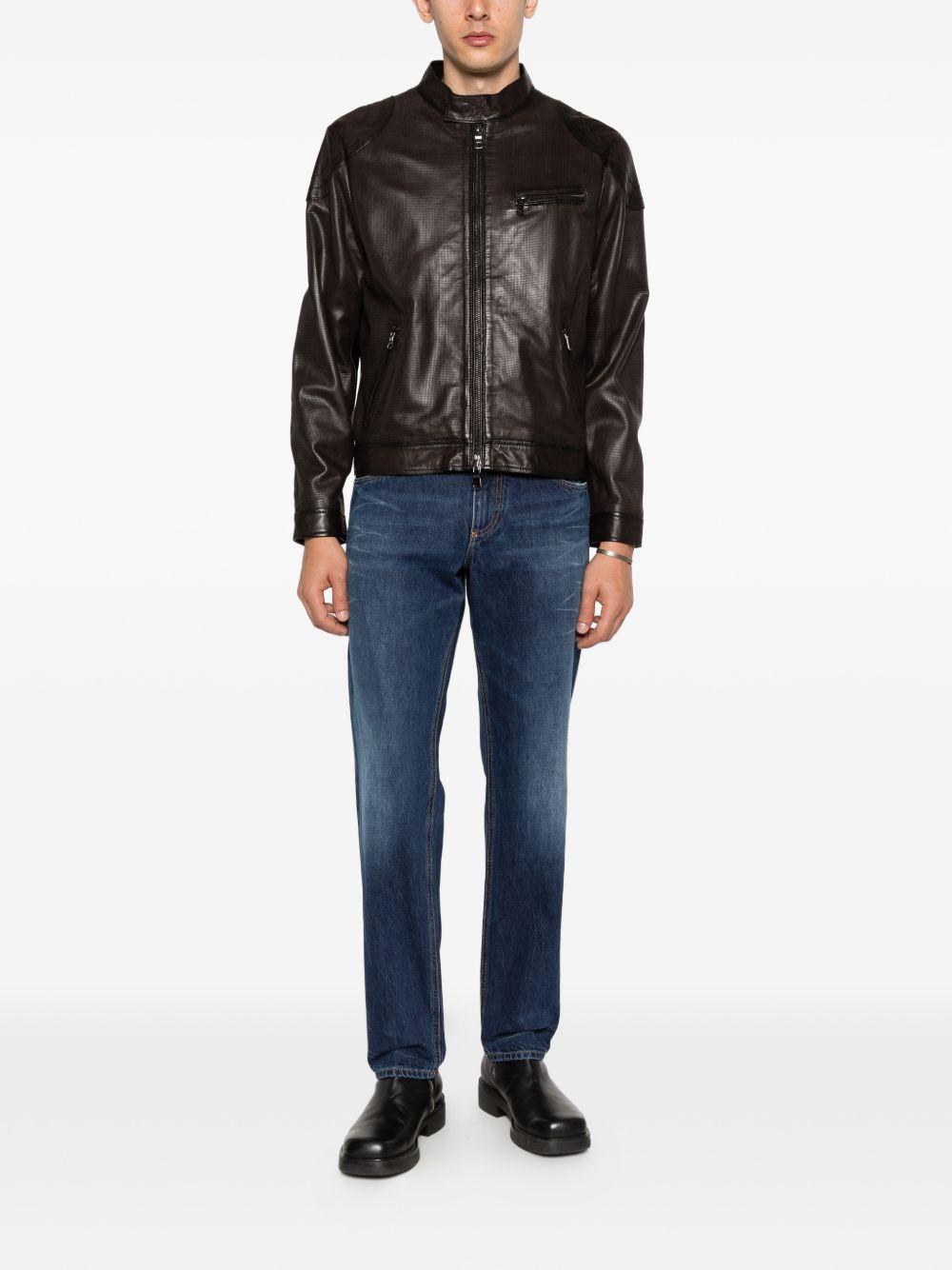 THE JACK AND JACKIE LEATHERS Giacca Rogue in pelle nera 