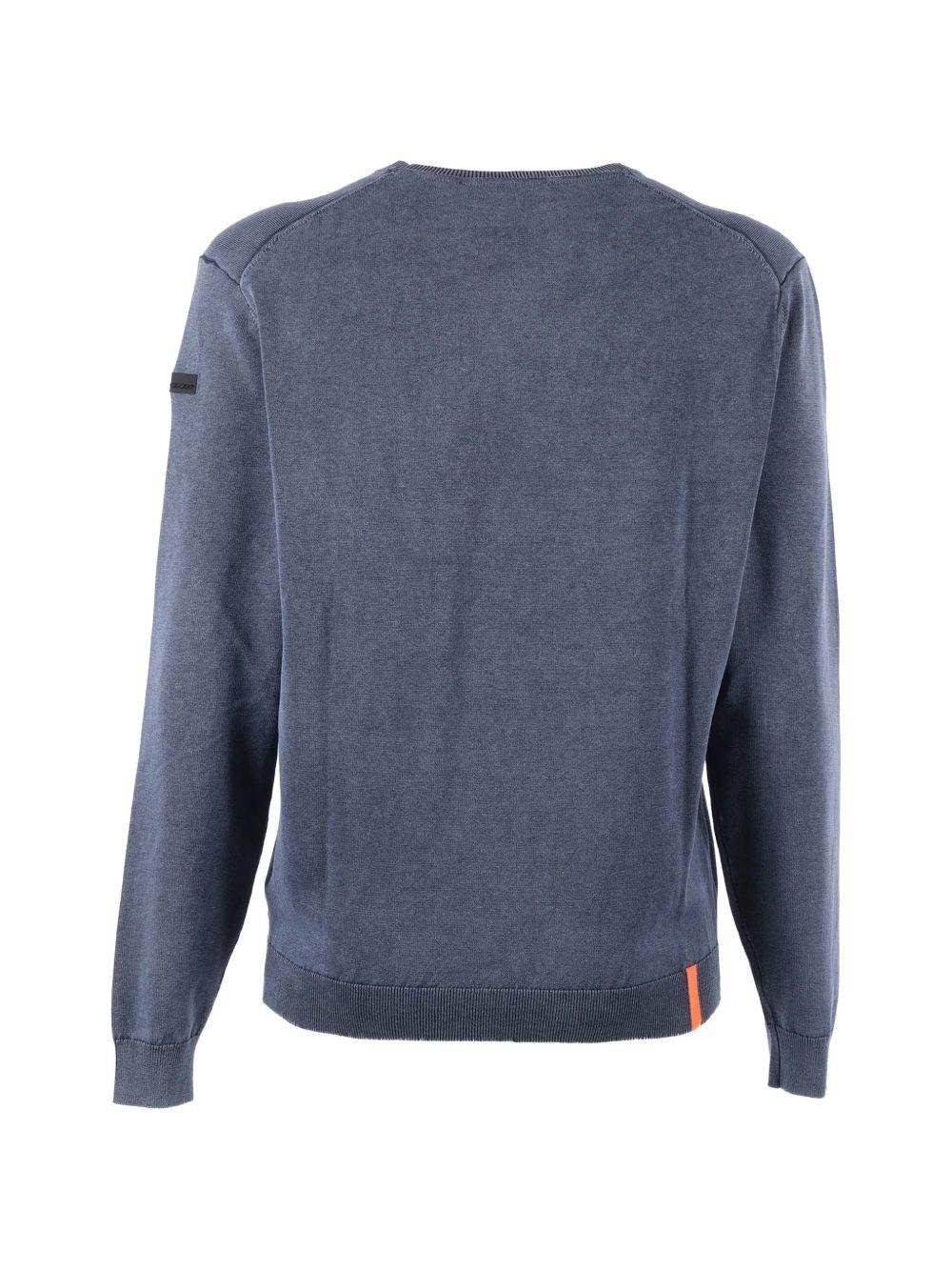 RRD ROBERTO RICCI DESIGNS Maglione girocollo blu con patch logo 