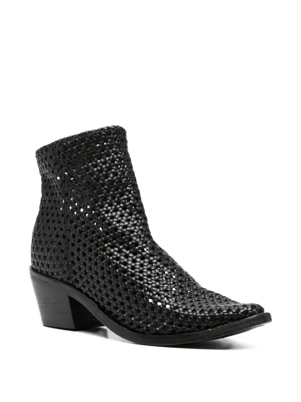 ZOLFO Stivaletti Melody in pelle intrecciata 