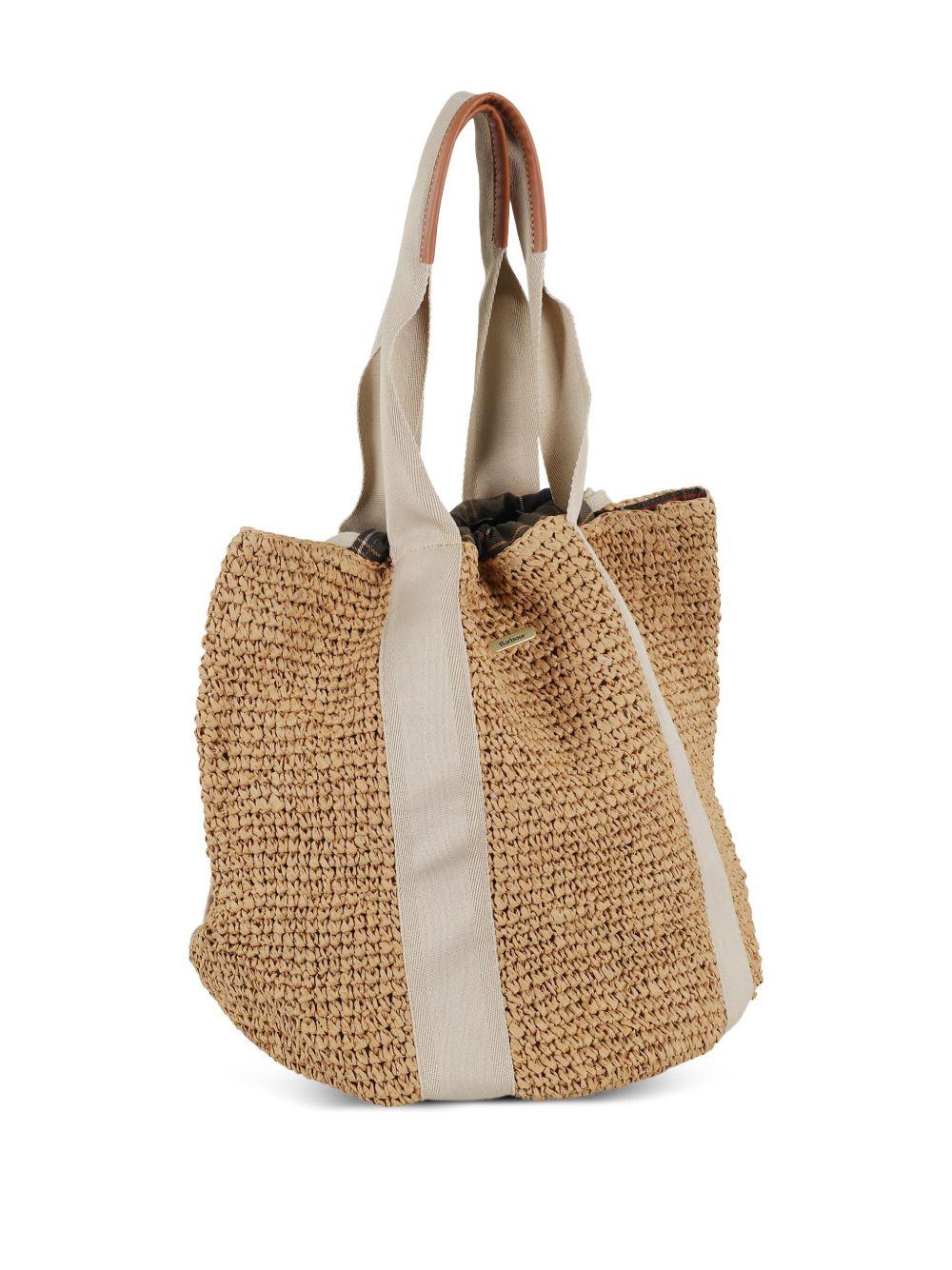 BARBOUR Barbour Lily Beach Bag in rafia beige 