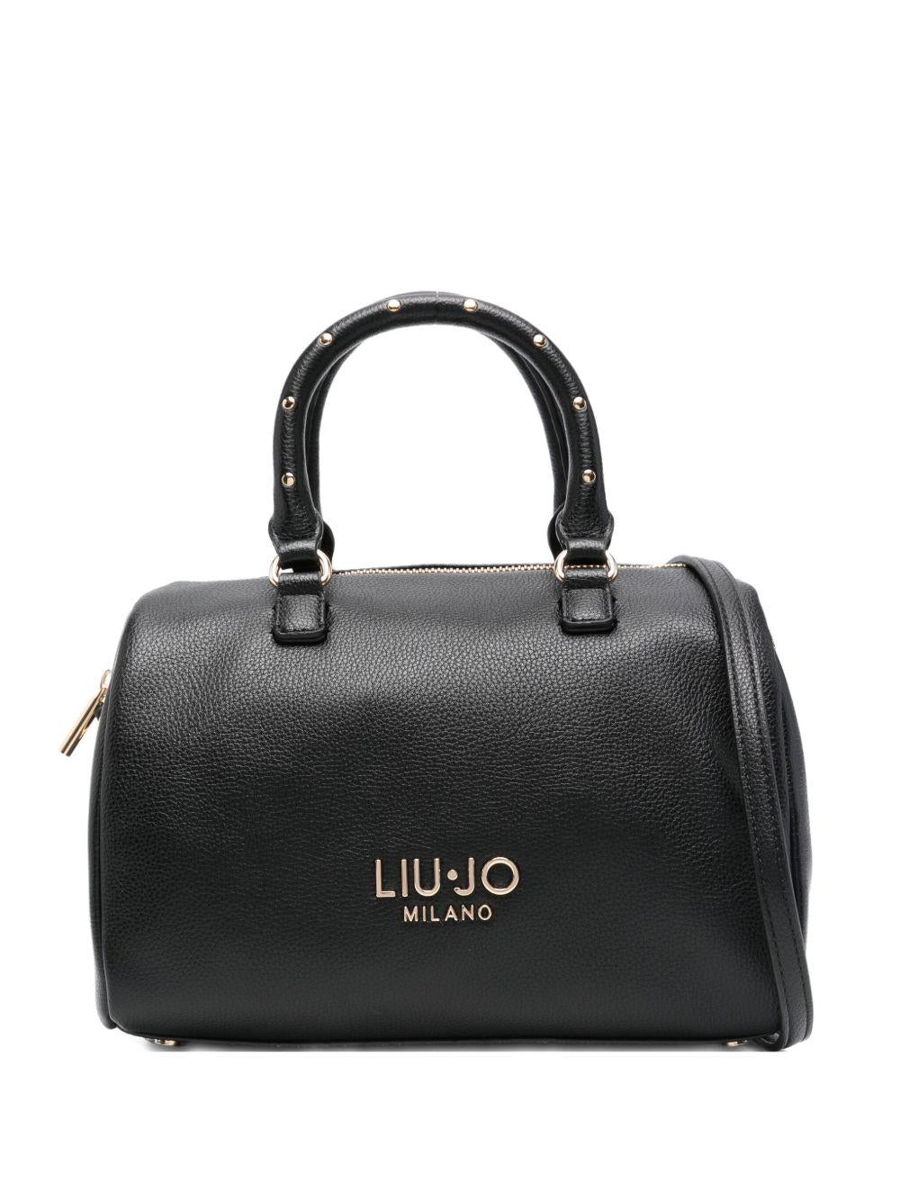 LIUJO Borsa bauletto nera con logo 